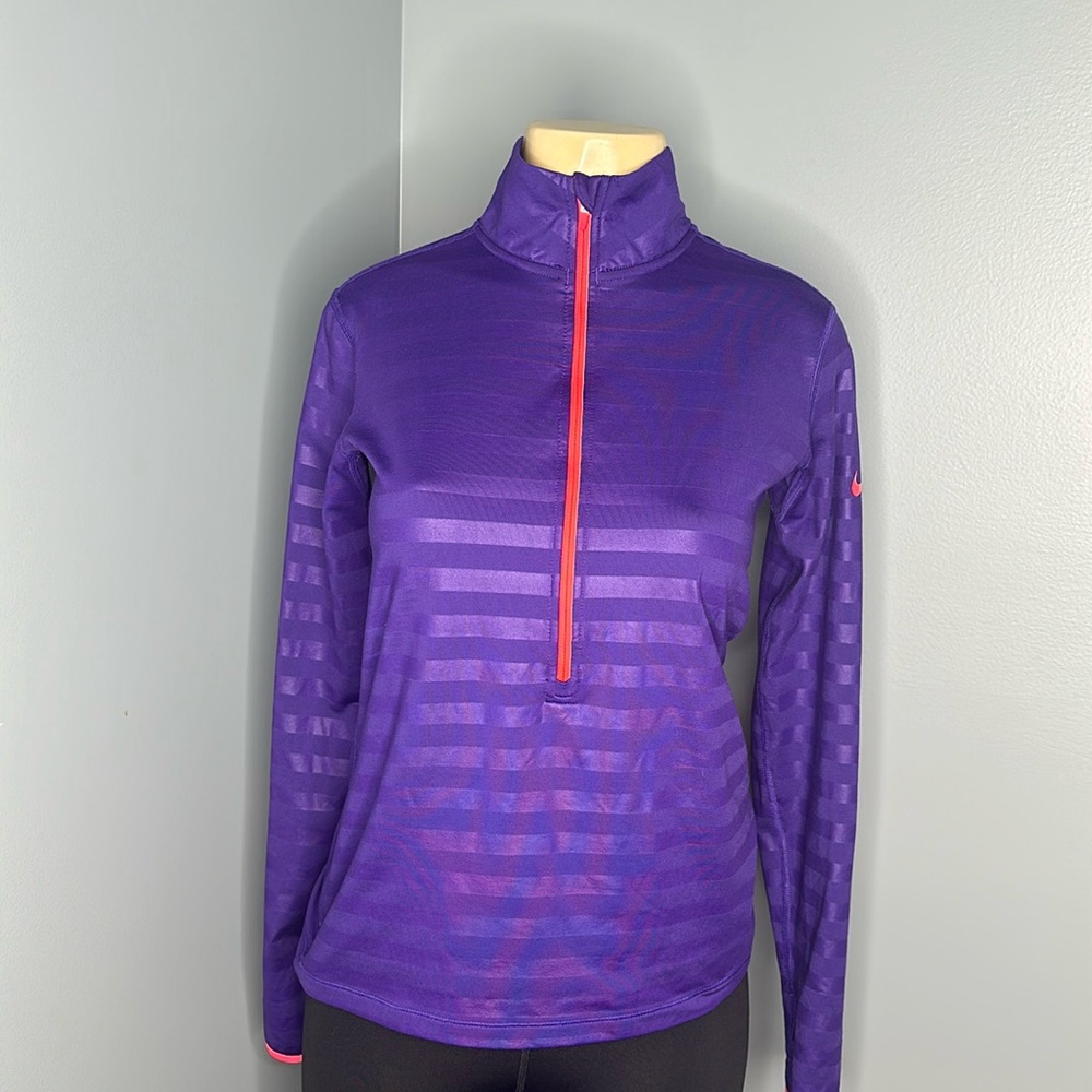 Nike pro Hiperwarm Dri fit 1/2 zip Training pullover woman M Long Sleeve